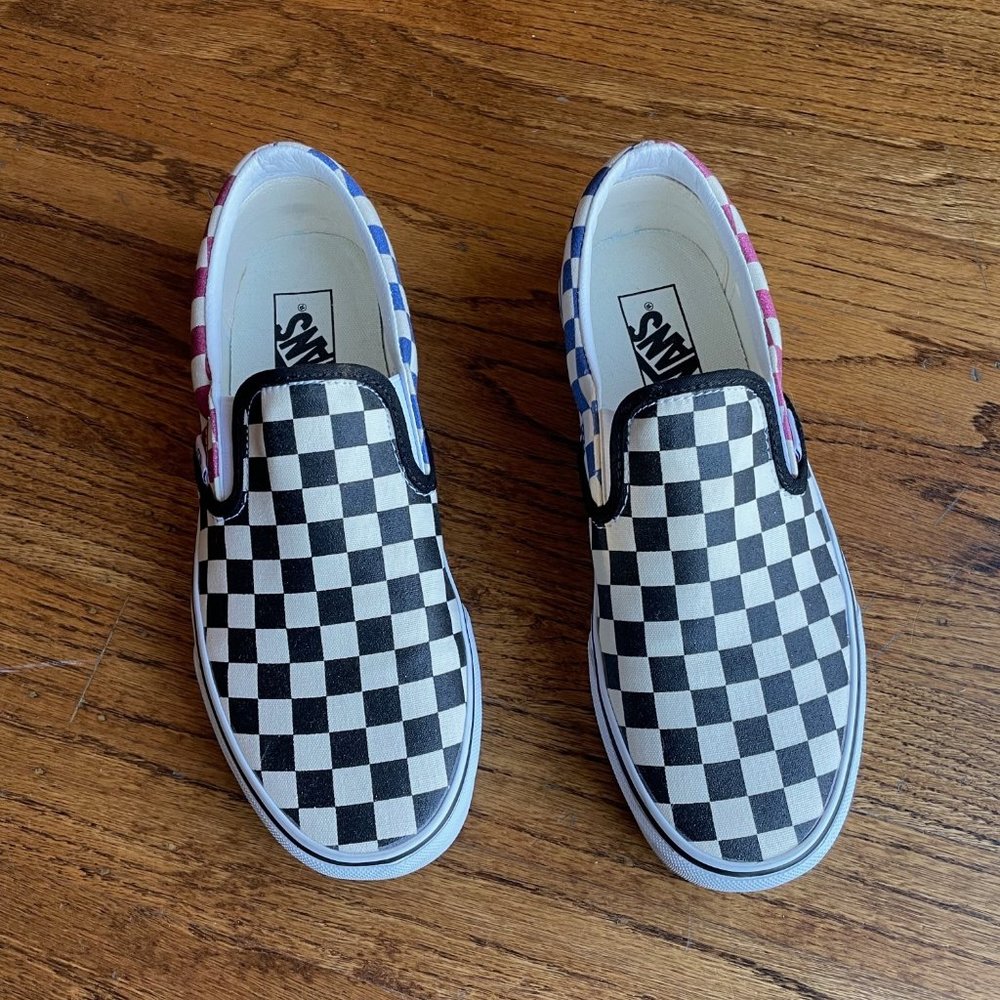 Vans Glitter Checkerboard Classic Slip-on Shoes